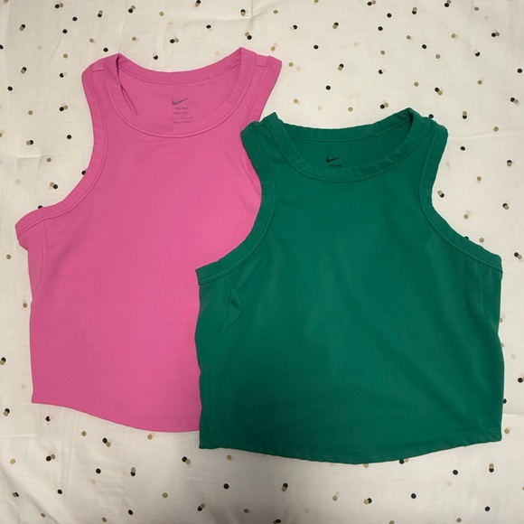 Nike Tops - Nike Vibrant Pink and Green Tank Tops